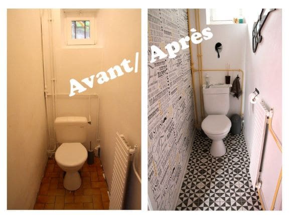 Exemple Décoration WC Avant/Après