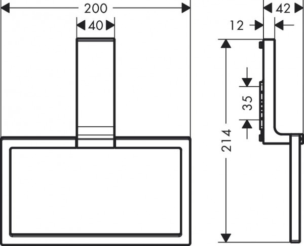 Handdoekring Axor Universal Rectangular roestvrij stalen afwerking