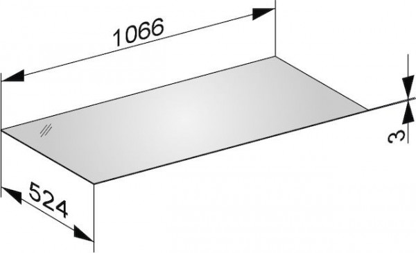 Wastafelblad Keuco Edition 11, 1066 mm Kasjmir