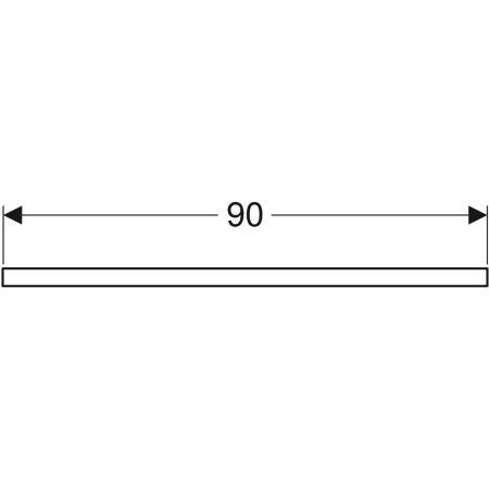 Wastafelblad Geberit ONE voor ovale wastafel rechts 900x30mm Mat Wit