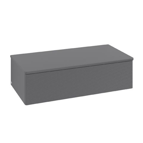 Wandmeubel Villeroy en Boch Antao Met Structuur 1 lade 1000x268x500mm Anthracite Matt Laquered/Wa...