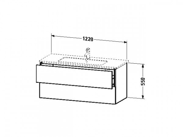 Duravit Wastafelmeubels L-Cube voor 233612 481x1220x550mm