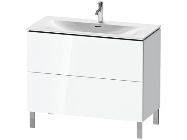 Meuble Pour Lavabo Encastrable Duravit L-Cube pour 234410 À poser 704x1020x481mm Blanc brillant Laqué