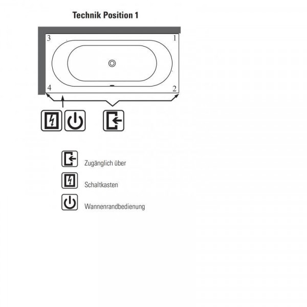 Bubbelbad rechthoekig Villeroy en Boch Loop & Friends OVAL 1800x800x620mm Wit HYDROPOOL COMFORT, ...