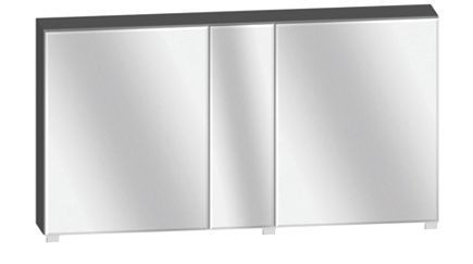 Armoire de toilette Cedam Ten miroir 2 grandes portes + 1 porte 1200mm Blanc brillant