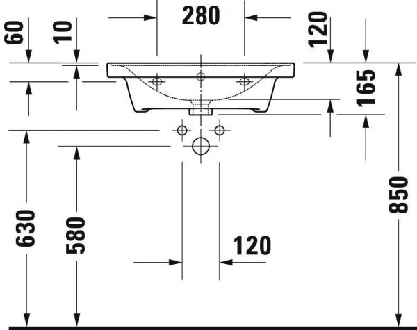 Meubelwastafel Duravit D-Neo 600mm Wit