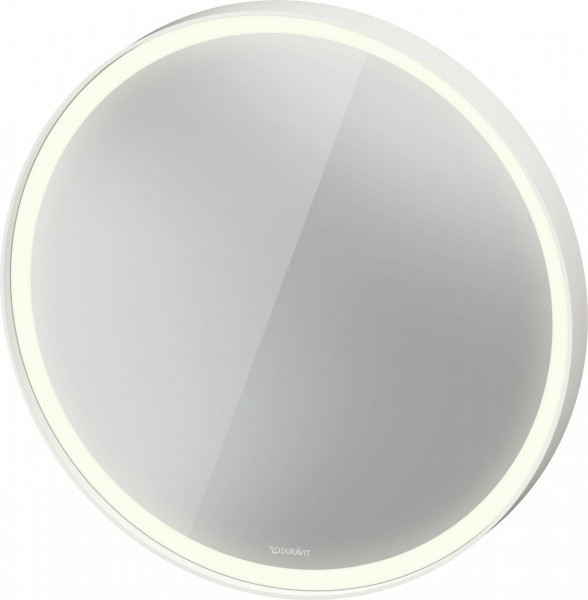 Miroir Salle De Bain Lumineux Duravit L-Cube rond Ø700mm Blanc Mat LC7375018180000