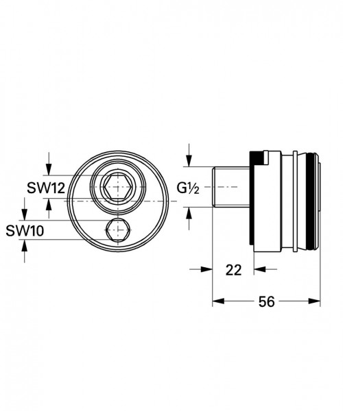 Grohe Easy-fix Onderdelen sanitaire kranen 12088000