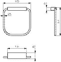 Ideal Standard Connect handdoekring hoekig chroom a9101aa