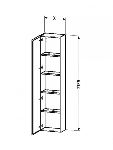 Duravit Hoge Badkamerkast L-Cube 1760x243mm