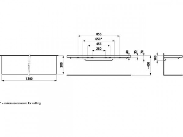 Laufen Keramische plank Living Square Wit