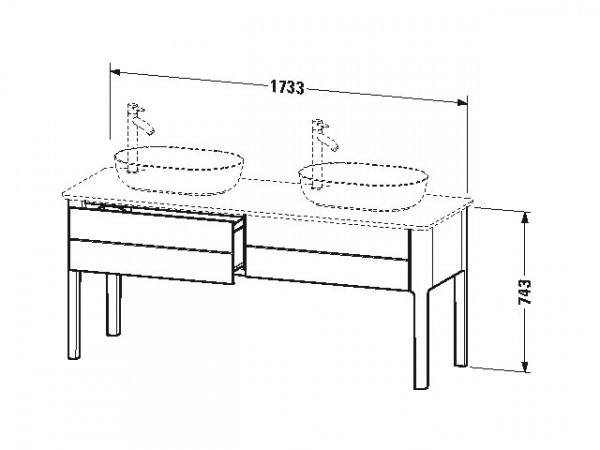 Duravit Wastafelmeubels Luv Staand 743x1733x570mm
