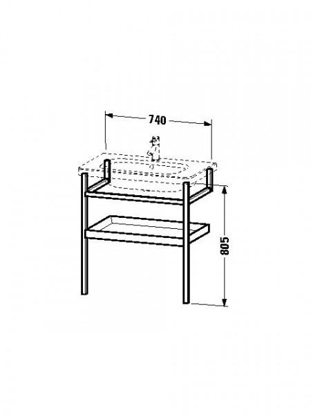 Duravit Wastafelmeubels DuraStyle 740 mm