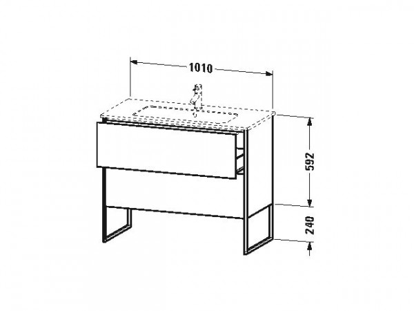 Duravit Wastafelmeubel XSquare voor ME by Starck 832x478mm