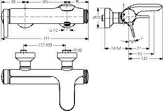 Ideal Standard Melange badkraan met koppelingen chroom A4271AA