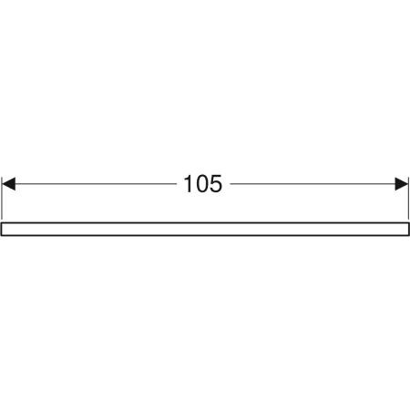 Wastafelblad Geberit ONE voor 1 ovale wastafel 1050x30mm Glossy Sand Grey