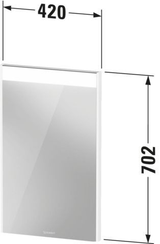 Badkamerspiegel Met Verlichting Duravit Brioso 420x700mm Taupe Mat