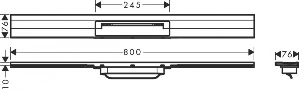 Douchegoot Hansgrohe RainDrain Flex 800mm snijdbaar Geborsteld Brons