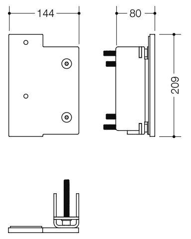Kit complémentaire pour barre d'appui relevable Hewi S 50 S50.02.00041