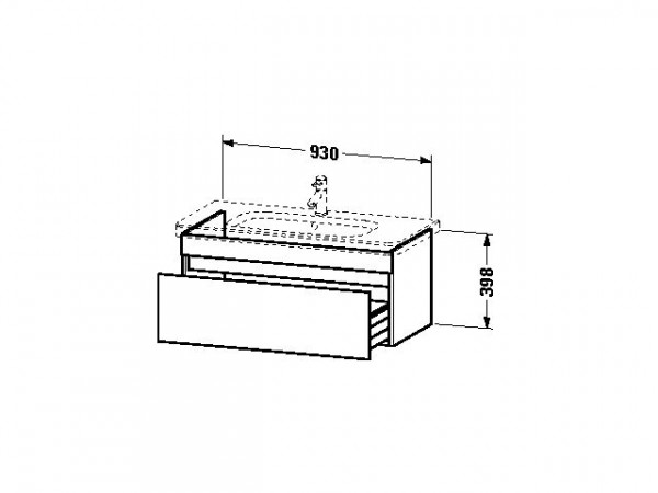 Duravit Wastafelmeubel DuraStyle voor 232010 448x930x398mm