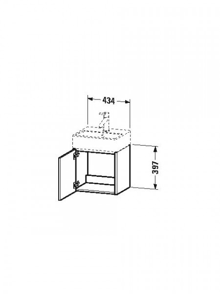 Duravit Wastafelmeubel Hangend XSquare voor 072445 434 mm