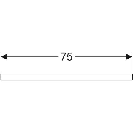 Wastafelblad Geberit ONE voor 1 ovale wastafel 750x30mm Mat Wit