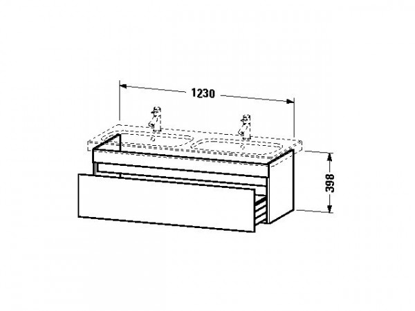 Duravit Wastafelmeubel DuraStyle voor 233813 448x1230x398mm