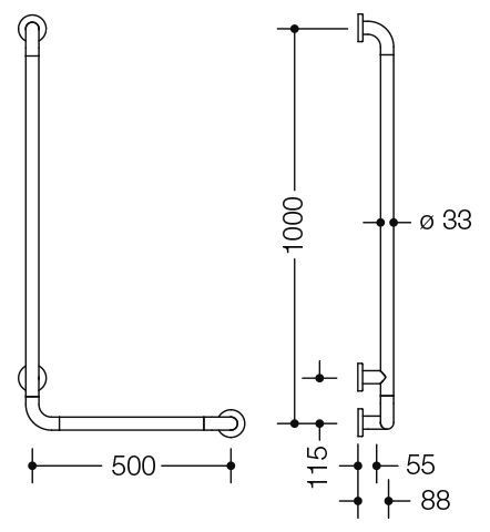 Hewi Badgreep Hoek Serie 801