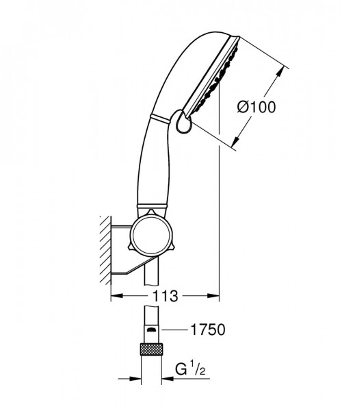 Grohe Doucheset Tempesta Rustic 100 Chroom