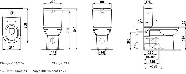 Verhoogd Toilet Laufen PRO 360x700mm Bahamabeige