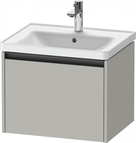 Meuble Pour Lavabo Encastrable Duravit Ketho.2 1 tiroir, poignée anthracite, pour Lavabo D-Neo 584x440x455mm Gris béton mat K25081007070000