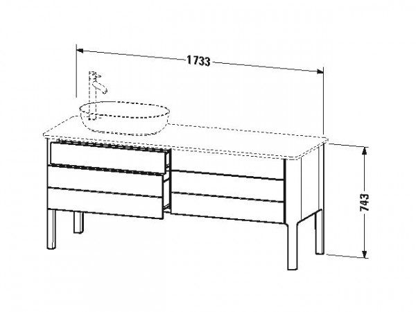 Duravit Wastafelmeubels Luv Staand 743x1733x570mm