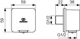 Afvoerbocht Ideal Standard IDEALRAIN Chroom