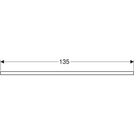 Wastafelblad Geberit ONE voor rechthoekige dubbele wastafel 1350x30mm Greige Mat