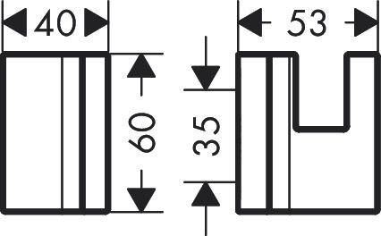 Handdoekhaakjes Axor Universal Rectangular Nickel