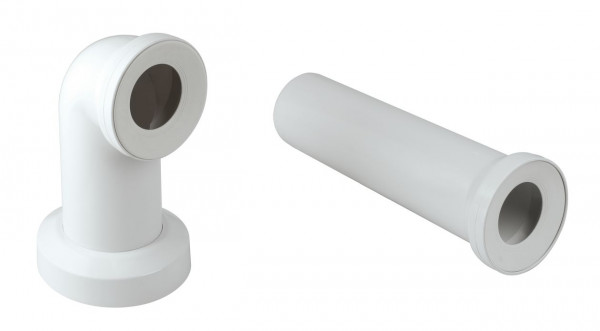 Robinet d'Arrêt et Coude de Sortie Grohe pour WC 60-105 mm horizontal et vertical Chromé