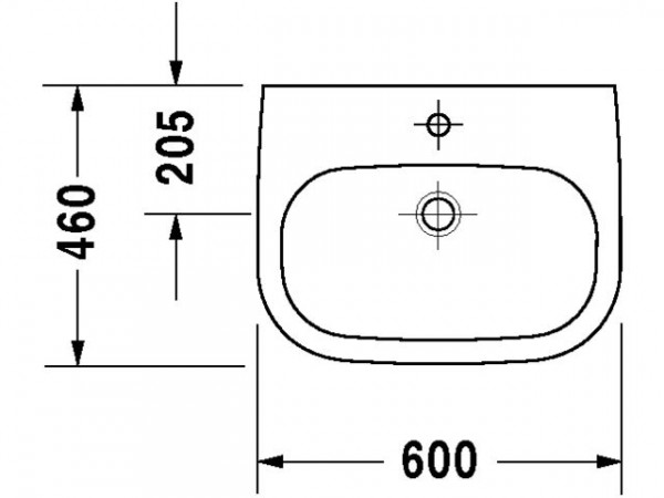 Duravit D-Code wastafel 600 mm