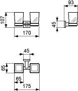 Ideal Standard Tandenborstelhouder IOM SQUARE Chroom