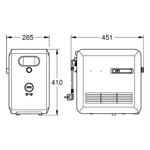 Grohe Elektronica Onderdelen Blue KOELER EN CARBONISATOR 410x265x451mm Chroom