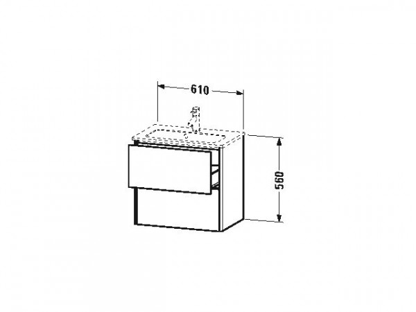 Duravit Wastafelmeubel XSquare voor ME by Starck 560x388mm