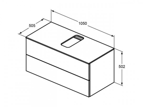 Ideal Standard ADAPTO Onderste ladefront voor Wastafelmeubel 1050mm