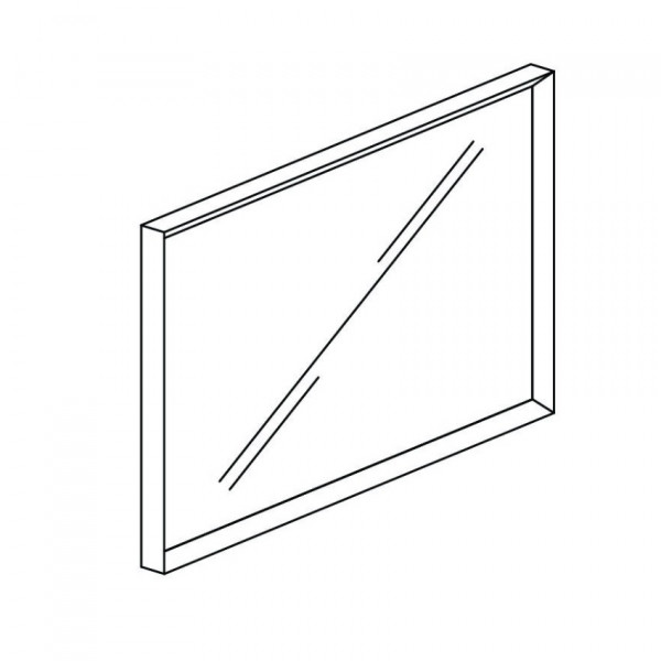 Allibert Grote Badkamerspiegel DELTA 800x600x48mm Mat Zwart