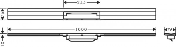 Douchegoot Hansgrohe RainDrain Flex 1000mm snijdbaar Mat Wit