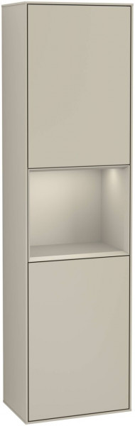 Villeroy en Boch Hoge Badkamerkast Finion 2 deuren 1515x420mm 3 LED