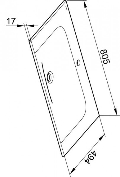 Keuco Meubelwastafel X-Line 805x17x494mm