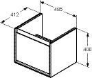 Ideal Standard  Concept Air Wastafelmeubel Cube 485 mm (E08)