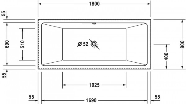 Duravit Whirlpool Vero Air Wit  1800x800mm 760418000AS0000