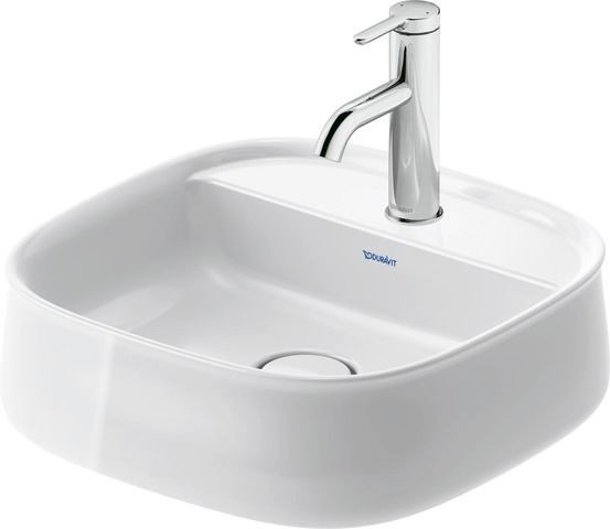 Opbouw Wastafel Duravit Zencha gemalen, 1 gat, Wondergliss 420mm Wit