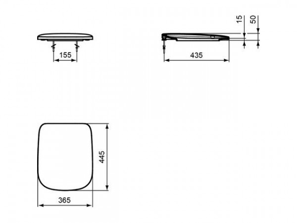 Ideal Standard Ronde WC Bril CONNECT E Wit