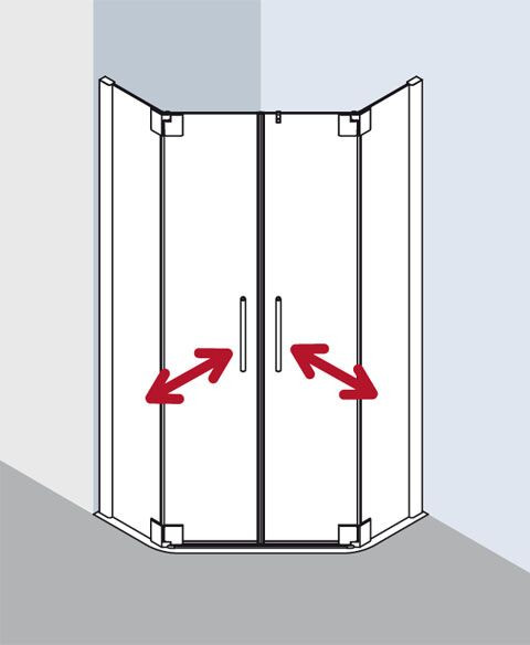 Kermi Douchecabine PASA XP 4 secties